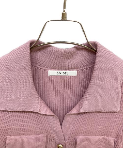 Snidel（スナイデル）Snidel (スナイデル) フロントボタンニットワンピース ピンク サイズ:ONEの古着・服飾アイテム