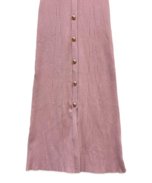 Snidel（スナイデル）Snidel (スナイデル) フロントボタンニットワンピース ピンク サイズ:ONEの古着・服飾アイテム