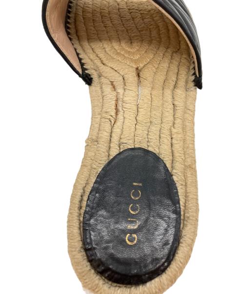 GUCCI（グッチ）GUCCI (グッチ) GGマーモント エスパドリーユサンダル ブラック サイズ:38の古着・服飾アイテム
