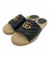 GUCCI（グッチ）の古着「GGマーモント エスパドリーユサンダル」｜ブラック