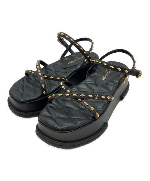 LOUIS VUITTON（ルイ ヴィトン）LOUIS VUITTON (ルイ ヴィトン) MAYA PLATFORM SANDAL ブラック サイズ:39の古着・服飾アイテム