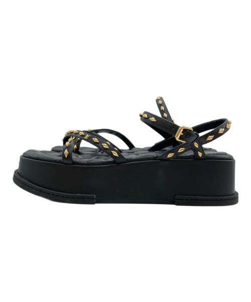 LOUIS VUITTON（ルイ ヴィトン）LOUIS VUITTON (ルイ ヴィトン) MAYA PLATFORM SANDAL ブラック サイズ:39の古着・服飾アイテム