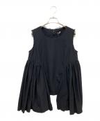 COMME des GARCONSコムデギャルソン）の古着「変形ノースリーブブラウス」｜ブラック