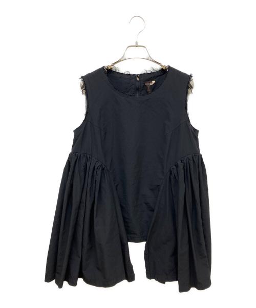 COMME des GARCONS（コムデギャルソン）COMME des GARCONS (コムデギャルソン) 変形ノースリーブブラウス ブラック サイズ:Sの古着・服飾アイテム