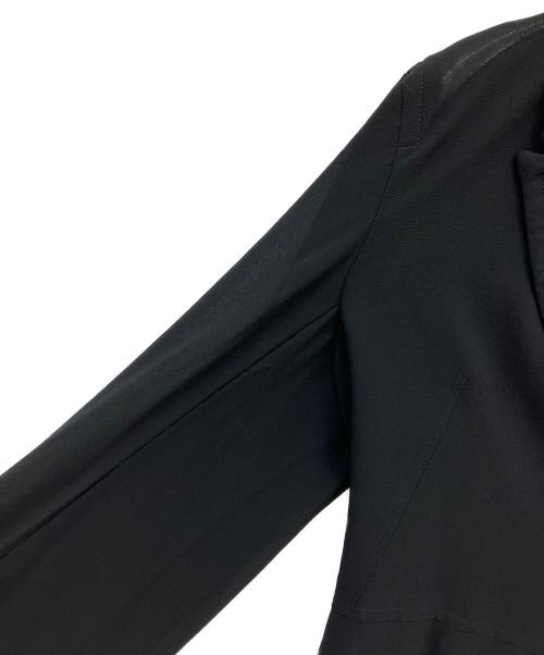 COMME des GARCONS COMME des GARCONS（コムデギャルソン コムデギャルソン）COMME des GARCONS COMME des GARCONS (コムデギャルソン コムデギャルソン) シースルークロップドテーラードジャケット ブラック サイズ:Lの古着・服飾アイテム
