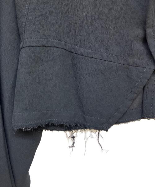 COMME des GARCONS COMME des GARCONS（コムデギャルソン コムデギャルソン）COMME des GARCONS COMME des GARCONS (コムデギャルソン コムデギャルソン) シースルークロップドテーラードジャケット ブラック サイズ:Lの古着・服飾アイテム