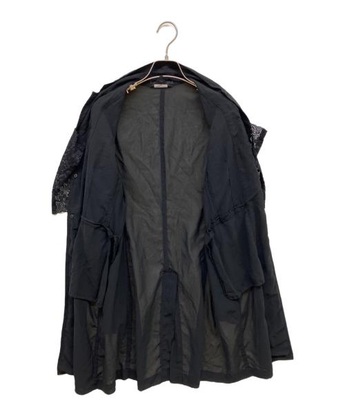 COMME des GARCONS（コムデギャルソン）COMME des GARCONS (コムデギャルソン) レースドッキングシースルーロングシャツ ブラック サイズ:Sの古着・服飾アイテム