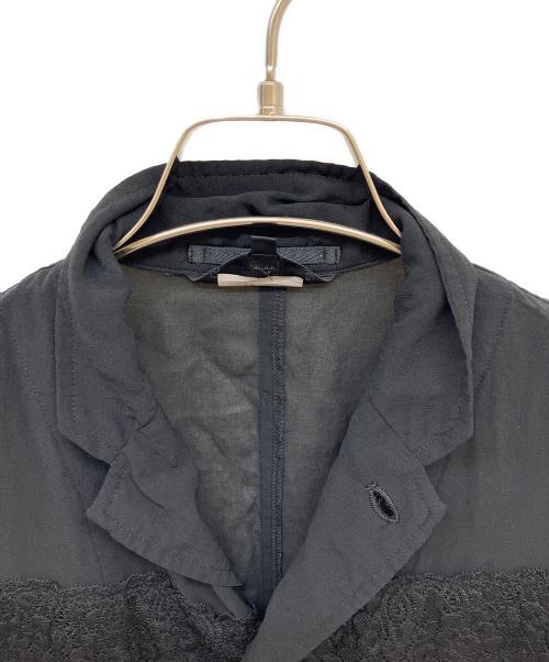 COMME des GARCONS（コムデギャルソン）COMME des GARCONS (コムデギャルソン) レースドッキングシースルーロングシャツ ブラック サイズ:Sの古着・服飾アイテム