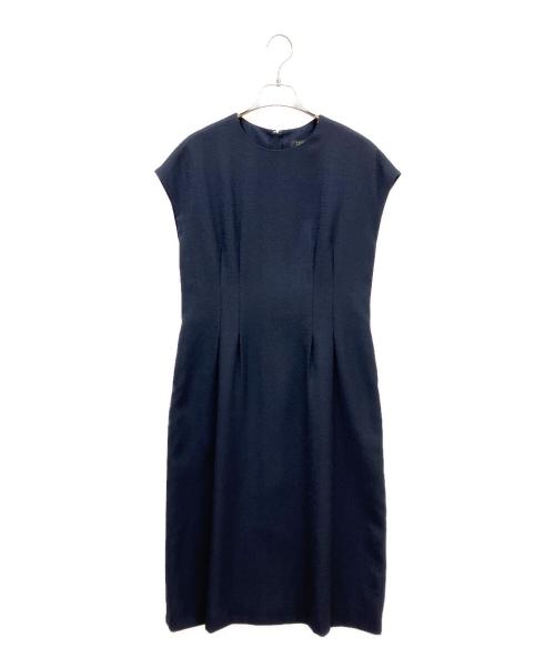 BARNEYS NEWYORK（バーニーズ・ニューヨーク）BARNEYS NEWYORK (バーニーズ・ニューヨーク) セットアップタックドレス ネイビー サイズ:36の古着・服飾アイテム