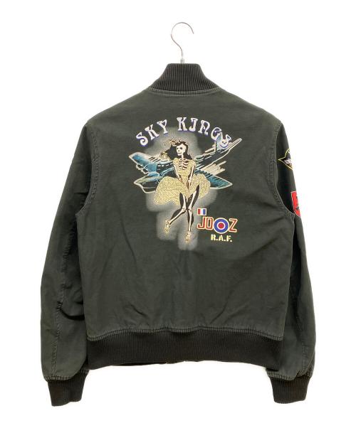 AVIREX（アヴィレックス）AVIREX (アヴィレックス) バックプリント タンカースジャケット オリーブ サイズ:Mの古着・服飾アイテム