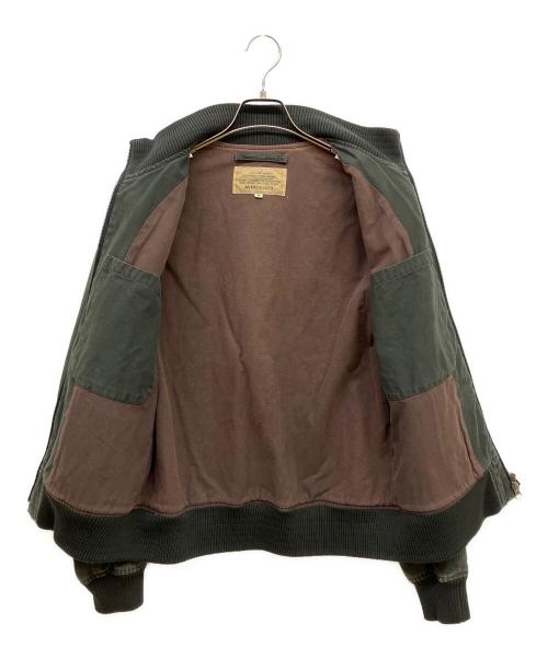 AVIREX（アヴィレックス）AVIREX (アヴィレックス) バックプリント タンカースジャケット オリーブ サイズ:Mの古着・服飾アイテム