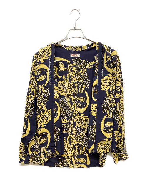Sun Surf（サンサーフ）Sun Surf (サンサーフ) アロハシャツ ネイビー×イエロー サイズ:Mの古着・服飾アイテム