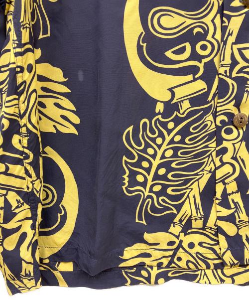 Sun Surf（サンサーフ）Sun Surf (サンサーフ) アロハシャツ ネイビー×イエロー サイズ:Mの古着・服飾アイテム