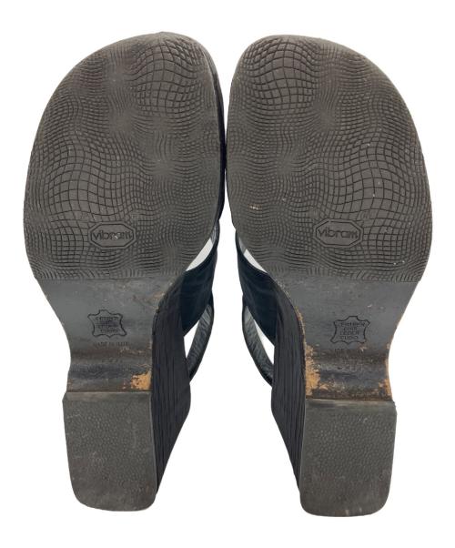 FENDI（フェンディ）FENDI (フェンディ) ズッカ柄ウェッジソールサンダル ブラック サイズ:SIZE 36 1/2の古着・服飾アイテム