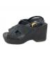 FENDI (フェンディ) ズッカ柄ウェッジソールサンダル ブラック サイズ:SIZE 36 1/2：7000円