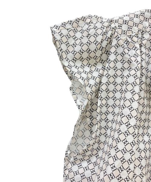 BALLSEY（ボールジィ）BALLSEY (ボールジィ) BBダイアゴナルプリント ボウタイブラウス マルチカラー サイズ:SIZE 36の古着・服飾アイテム