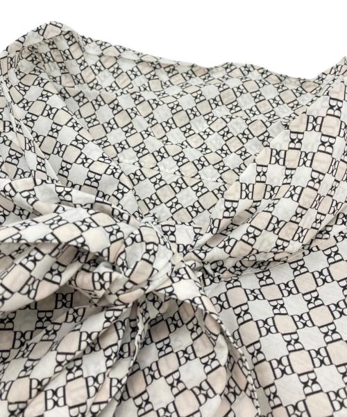 BALLSEY（ボールジィ）BALLSEY (ボールジィ) BBダイアゴナルプリント ボウタイブラウス マルチカラー サイズ:SIZE 36の古着・服飾アイテム