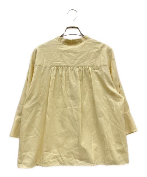 BALLSEY（ボールジィ）BALLSEY (ボールジィ) クリスタルコットン ハーフスリーブブラウス イエロー サイズ:SIZE 36の古着・服飾アイテム