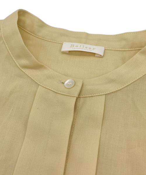 BALLSEY（ボールジィ）BALLSEY (ボールジィ) クリスタルコットン ハーフスリーブブラウス イエロー サイズ:SIZE 36の古着・服飾アイテム