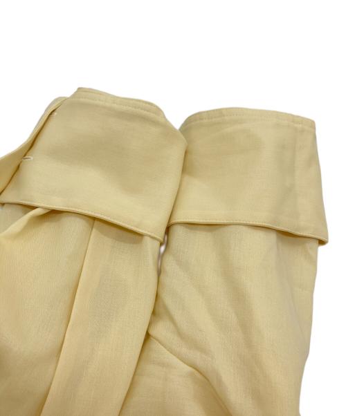 BALLSEY（ボールジィ）BALLSEY (ボールジィ) クリスタルコットン ハーフスリーブブラウス イエロー サイズ:SIZE 36の古着・服飾アイテム