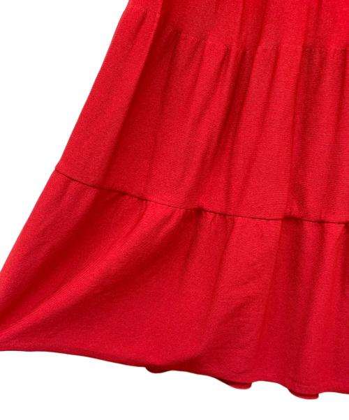 Rene（ルネ）Rene (ルネ) ノースリーブニットワンピース レッド サイズ:36の古着・服飾アイテム