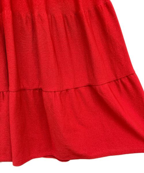 Rene（ルネ）Rene (ルネ) ノースリーブニットワンピース レッド サイズ:36の古着・服飾アイテム