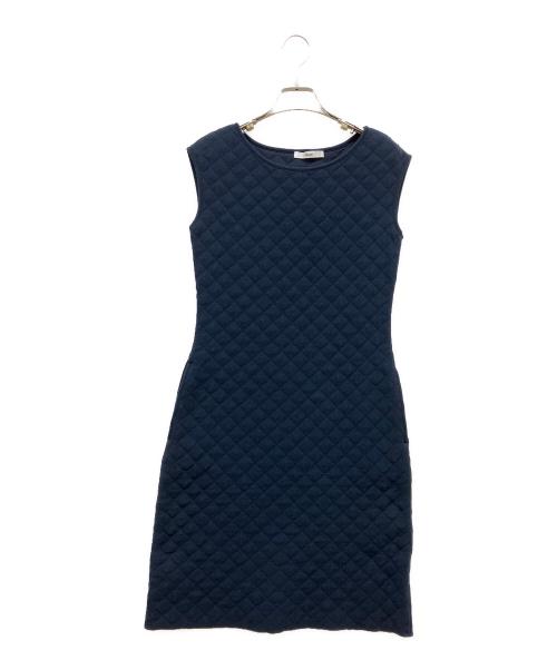 Rene（ルネ）Rene (ルネ) キルティングノースリーブワンピース ネイビー サイズ:SIZE 36の古着・服飾アイテム