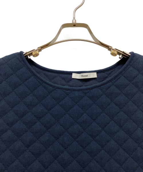 Rene（ルネ）Rene (ルネ) キルティングノースリーブワンピース ネイビー サイズ:SIZE 36の古着・服飾アイテム
