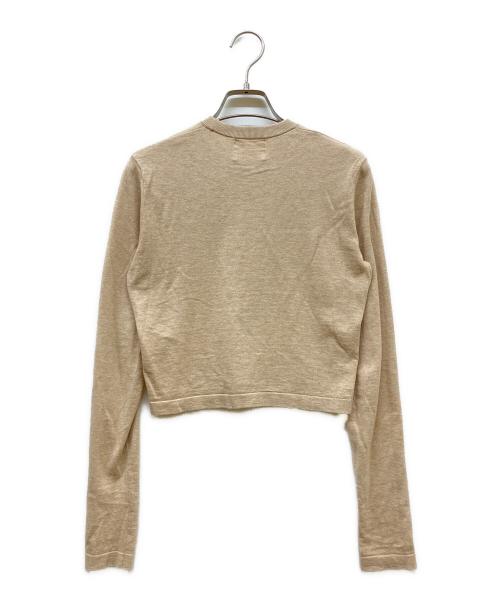 SHISHIKUI（シシクイ）SHISHIKUI (シシクイ) コットンカシミヤクロップドニット ベージュ サイズ:SIZE Freeの古着・服飾アイテム