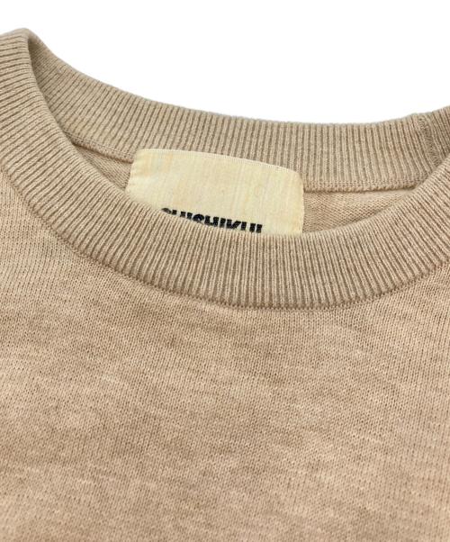 SHISHIKUI（シシクイ）SHISHIKUI (シシクイ) コットンカシミヤクロップドニット ベージュ サイズ:SIZE Freeの古着・服飾アイテム
