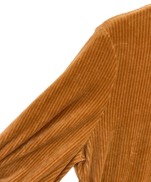 Mame Kurogouchi（マメクロゴウチ）Mame Kurogouchi (マメクロゴウチ) Ribbed Velour Jersey Dress ブラウン サイズ:1の古着・服飾アイテム