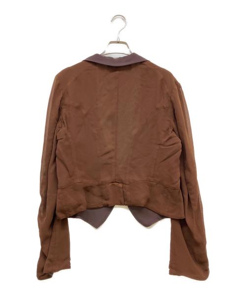 COMME des GARCONS COMME des GARCONS（コムデギャルソン コムデギャルソン）COMME des GARCONS COMME des GARCONS (コムデギャルソン コムデギャルソン) キュプラショートジャケット ブラウン サイズ:SIZE Sの古着・服飾アイテム