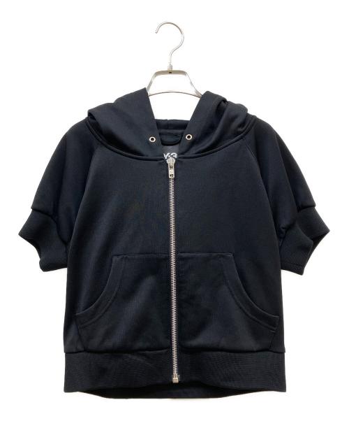 Y-3（ワイスリー）Y-3 (ワイスリー) 半袖ジップパーカー ブラック サイズ:SIZE Mの古着・服飾アイテム