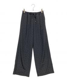 Spick and Span（スピック＆スパン）の古着「フロッキードットイージーパンツ」｜ブラック