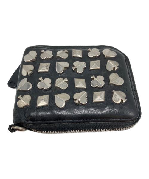 JIMMY CHOO（ジミーチュウ）JIMMY CHOO (ジミーチュウ) スタッズチェーンウォレット ブラックの古着・服飾アイテム