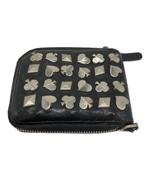 JIMMY CHOO（ジミーチュウ）JIMMY CHOO (ジミーチュウ) スタッズチェーンウォレット ブラックの古着・服飾アイテム