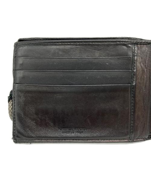 BOTTEGA VENETA（ボッテガベネタ）BOTTEGA VENETA (ボッテガベネタ) 2つ折り財布 ブラックの古着・服飾アイテム