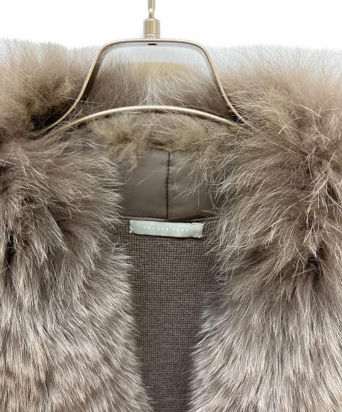 theory luxe（セオリーリュクス）theory luxe (セオリーリュクス) フォックスファーニットジレ ブラウン サイズ:38の古着・服飾アイテム