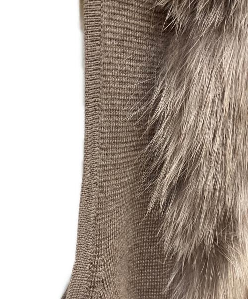 theory luxe（セオリーリュクス）theory luxe (セオリーリュクス) フォックスファーニットジレ ブラウン サイズ:38の古着・服飾アイテム