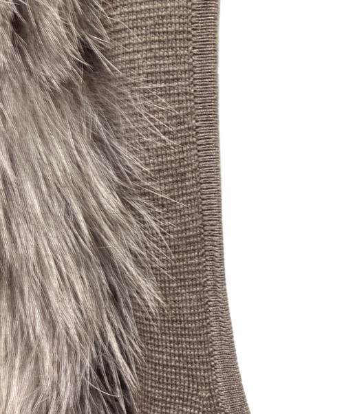theory luxe（セオリーリュクス）theory luxe (セオリーリュクス) フォックスファーニットジレ ブラウン サイズ:38の古着・服飾アイテム