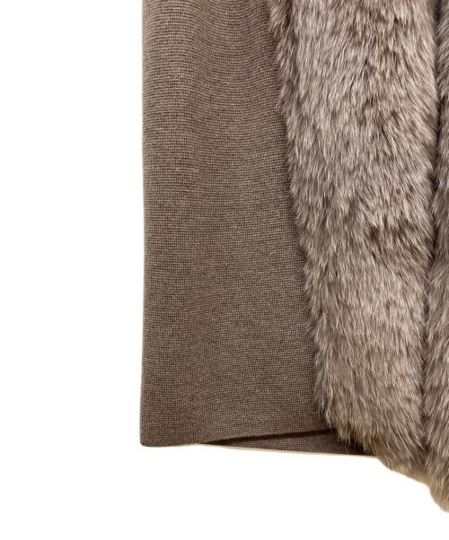 theory luxe（セオリーリュクス）theory luxe (セオリーリュクス) フォックスファーニットジレ ブラウン サイズ:38の古着・服飾アイテム