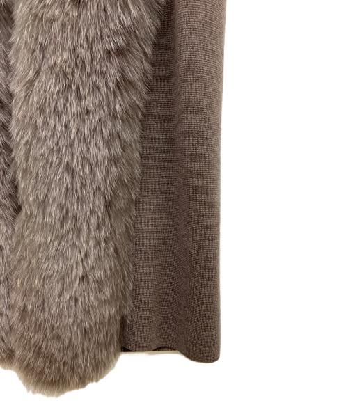 theory luxe（セオリーリュクス）theory luxe (セオリーリュクス) フォックスファーニットジレ ブラウン サイズ:38の古着・服飾アイテム