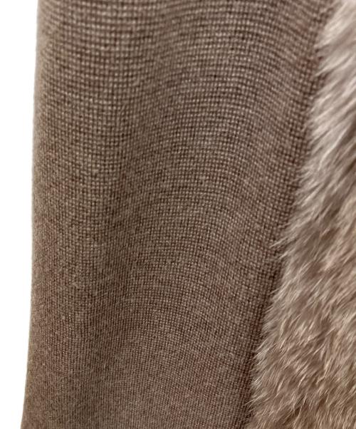 theory luxe（セオリーリュクス）theory luxe (セオリーリュクス) フォックスファーニットジレ ブラウン サイズ:38の古着・服飾アイテム