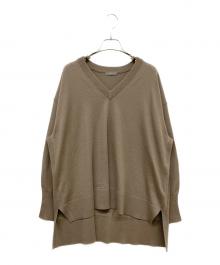 theory luxe（セオリーリュクス）の古着「HIGHLAND FIONA Vネックニット」｜ブラウン