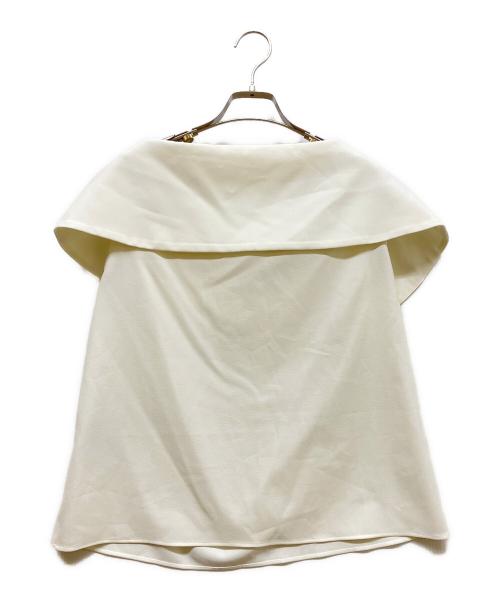 Noble（ノーブル）Noble (ノーブル) コンパクトストレッチケープブラウス ホワイト サイズ:SIZE Freeの古着・服飾アイテム