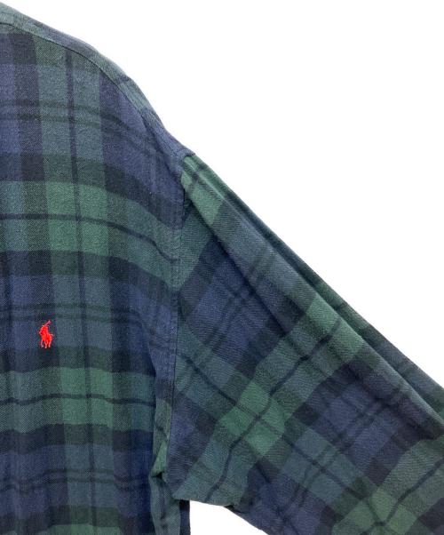 POLO RALPH LAUREN（ポロ・ラルフローレン）POLO RALPH LAUREN (ポロ・ラルフローレン) ブラックウォッチ ガウンコート グリーン サイズ:S/Mの古着・服飾アイテム