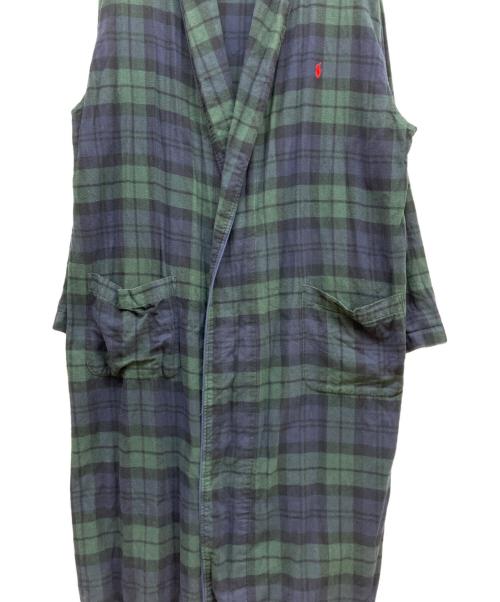 POLO RALPH LAUREN（ポロ・ラルフローレン）POLO RALPH LAUREN (ポロ・ラルフローレン) ブラックウォッチ ガウンコート グリーン サイズ:S/Mの古着・服飾アイテム