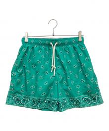 Palm Angels（パーム エンジェルス）の古着「PAISLEY DRAWSTRING SHORT」｜グリーン