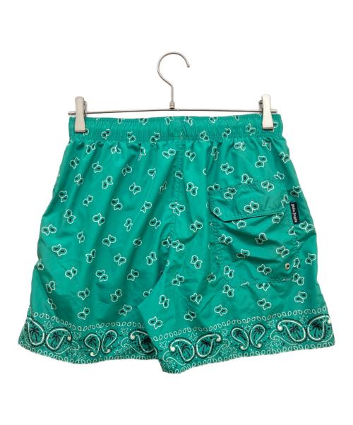 Palm Angels（パーム エンジェルス）Palm Angels (パーム エンジェルス) PAISLEY DRAWSTRING SHORT グリーン サイズ:Mの古着・服飾アイテム