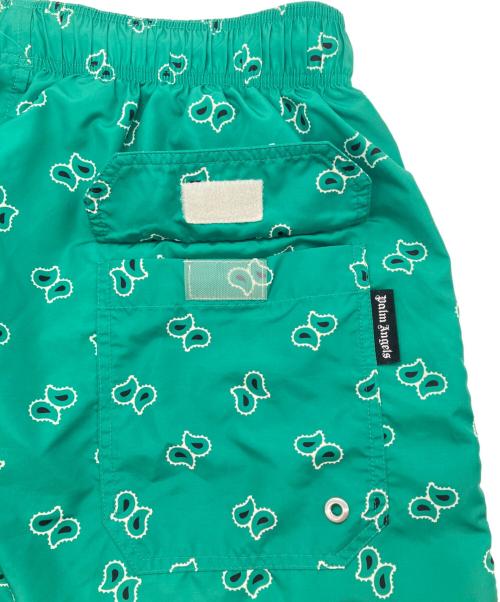 Palm Angels（パーム エンジェルス）Palm Angels (パーム エンジェルス) PAISLEY DRAWSTRING SHORT グリーン サイズ:Mの古着・服飾アイテム
